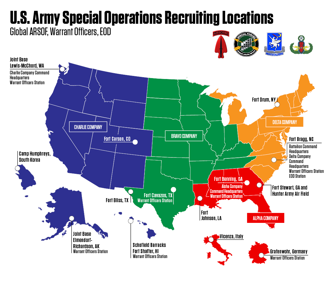 Map of SORB Recruiting Locations
